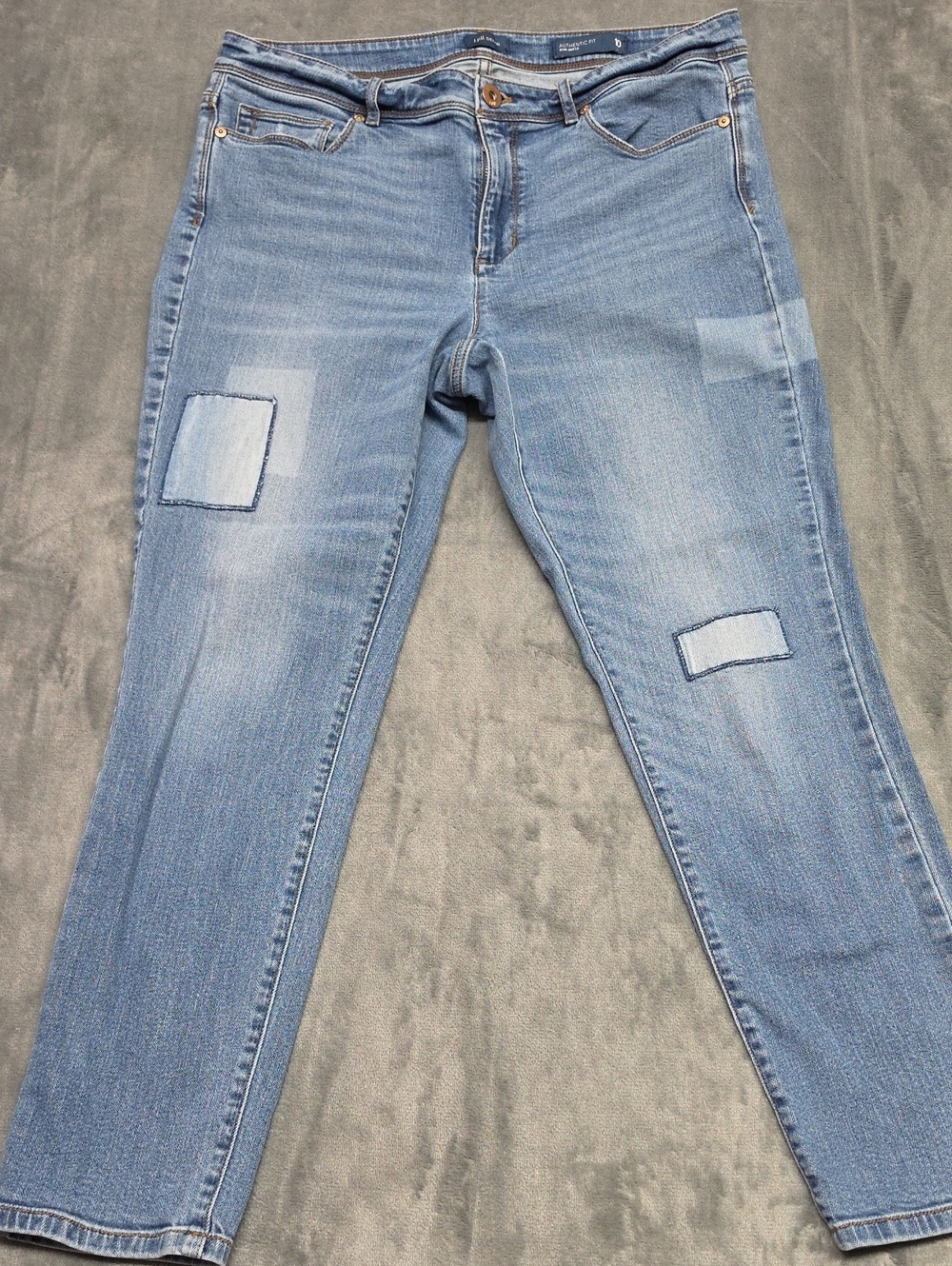 J. Jill Light Blue Skinny Patchwork Jeans